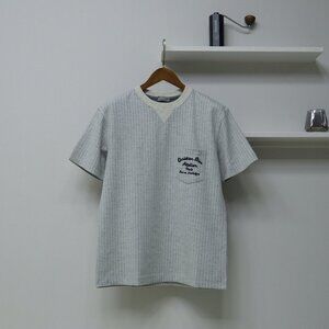 Dior striped chest embroidered short sleeves Mens Size XL